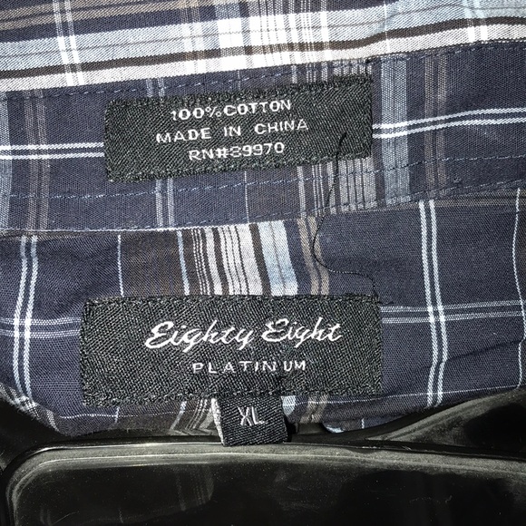 Plaid men’s blue shirt - Picture 7 of 7